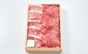 黒毛和牛あみ焼肉 (モモ・ロース・トモバラ)贈答用木箱入りギフト