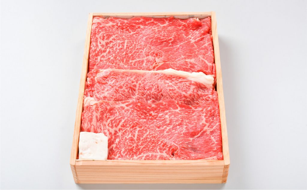 黒毛和牛すき焼き肉 (ウデ・モモ)贈答用木箱入りギフト